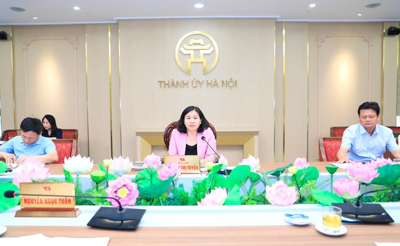 Ph&oacute; B&iacute; thư Thường trực Th&agrave;nh ủy Nguyễn Thị Tuyến ph&aacute;t biểu kết luận Hội nghị đ&aacute;nh gi&aacute; kết quả 6 th&aacute;ng đầu năm, triển khai nhiệm vụ 6 th&aacute;ng cuối năm 2024 Chương tr&igrave;nh số 01-CTr/TU.&nbsp;