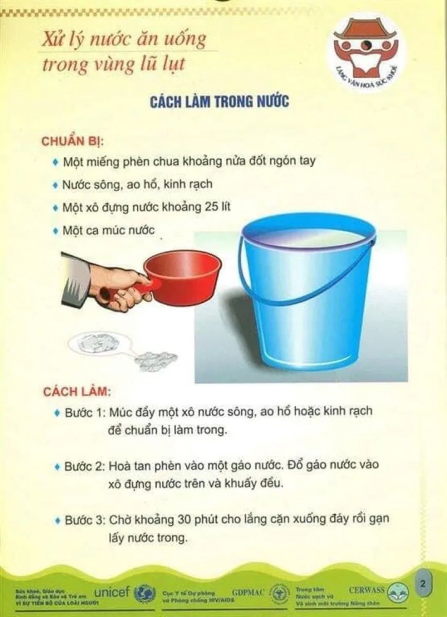 Các biện pháp xử lý nước sinh hoạt trong mùa mưa lũ - Ảnh 1