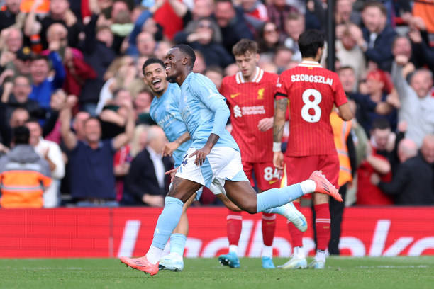 Hudson-Odoi &nbsp;ghi b&agrave;n gi&uacute;p Nottingham Forest đ&aacute;nh bại Liverpool ngay tại&nbsp;s&acirc;n Anfield. Ảnh: Getty.