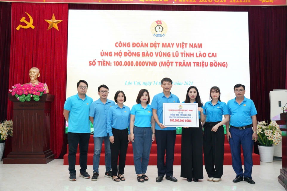 C&ocirc;ng đo&agrave;n Dệt may Việt Nam sẻ chia.