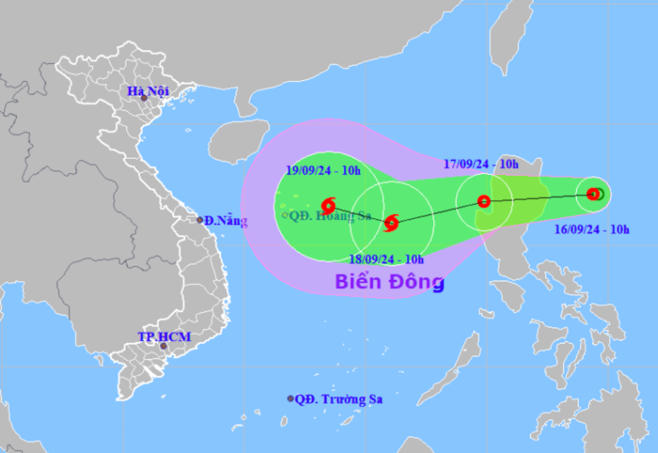 &Aacute;p thấp nhiệt đới sắp v&agrave;o Biển Đ&ocirc;ng c&oacute; khả năng mạnh l&ecirc;n th&agrave;nh b&atilde;o.