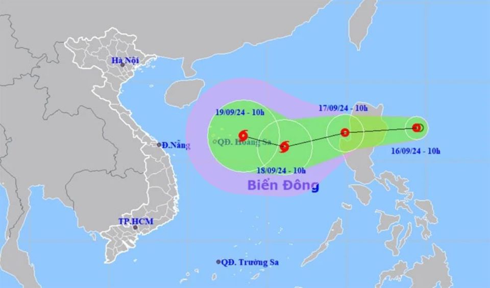 &Aacute;p thấp nhiệt đới đang dần trở th&agrave;nh b&atilde;o số 4.