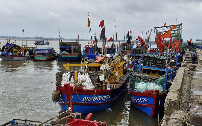 T&agrave;u thuyền được giằng n&eacute;o cẩn thận, ph&ograve;ng ngừa va đập v&agrave; c&aacute;c sự cố do mưa b&atilde;o g&acirc;y ra