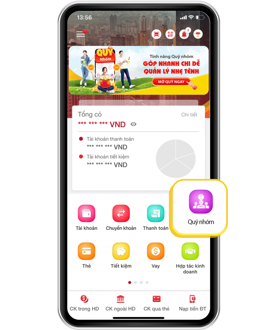 Thu chi minh bạch với tính năng Quỹ nhóm trên App HDBank - Ảnh 1