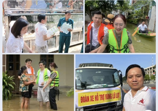 C&aacute;c luật sư Văn ph&ograve;ng Luật sư Kết Nối (Đo&agrave;n Luật sư H&agrave; Nội) tham gia hỗ trợ người d&acirc;n v&ugrave;ng lũ