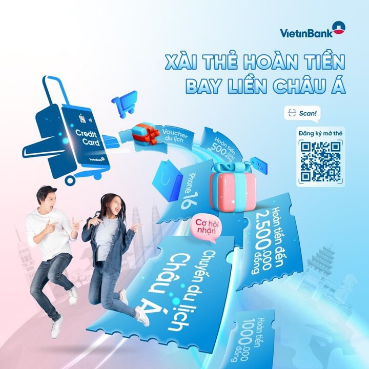 Hoàn tiền lên đến 2.500.000 VND cho chủ thẻ Tín dụng Quốc tế VietinBank - Ảnh 1