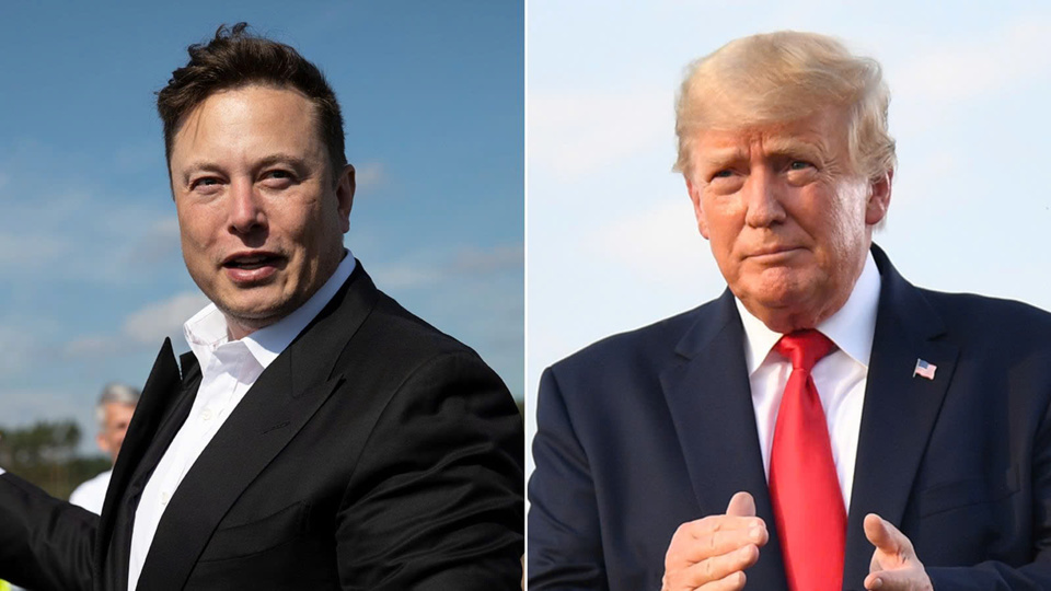 Cựu Tổng thống Mỹ Donald Trump v&agrave; tỷ ph&uacute; Elon Musk. Ảnh: Getty