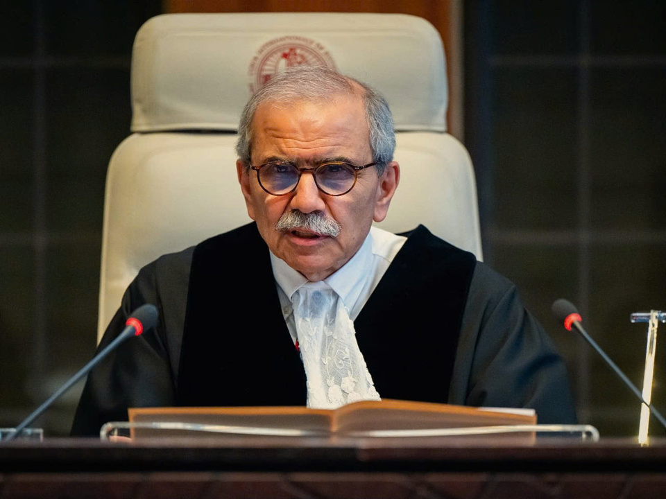 Chủ tịch ICJ Nawaf Salam. Ảnh: AN/ICJ