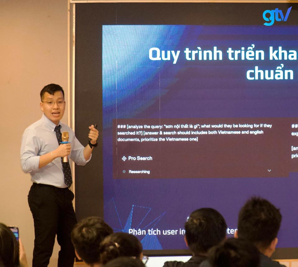 CEO Đỗ Anh Việt (Vincent Do) giới thiệu về ứng dụng AI tại GTV SEO