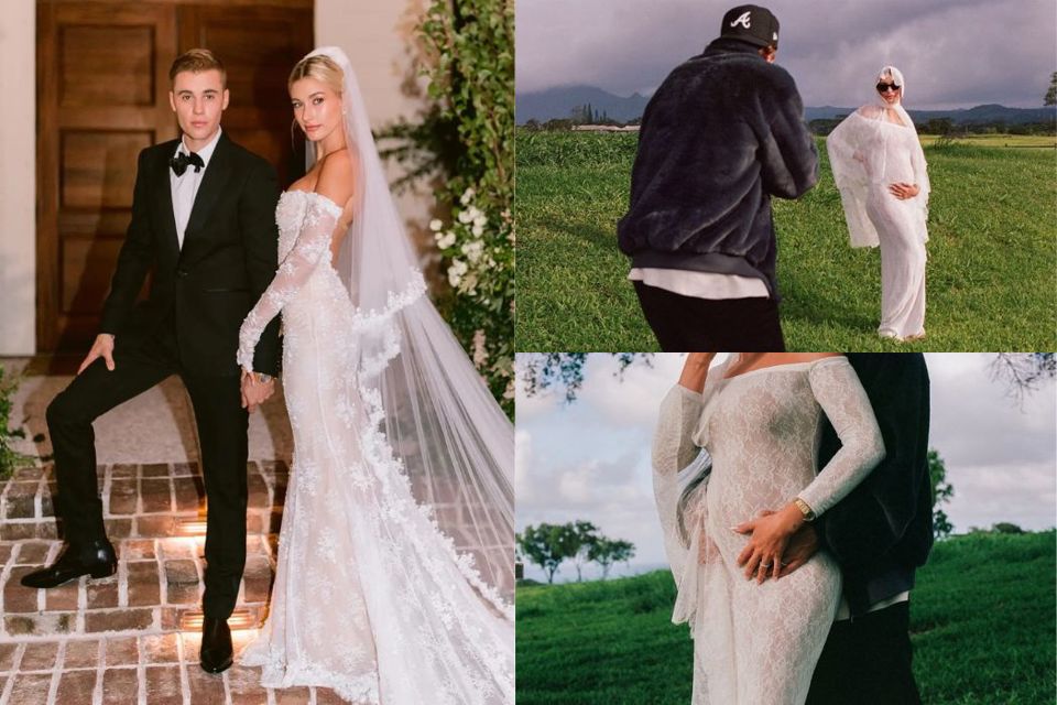 Vợ chồng Hailey v&agrave; Justin đ&atilde; ch&agrave;o đ&oacute;n con trai đầu l&ograve;ng v&agrave;o cuối th&aacute;ng 8. Ảnh: Instagram