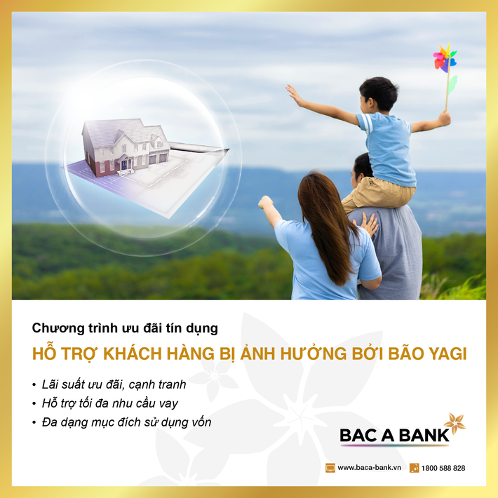 BAC A BANK đồng hành cùng khách hàng chịu ảnh hưởng bởi bão Yagi - Ảnh 1