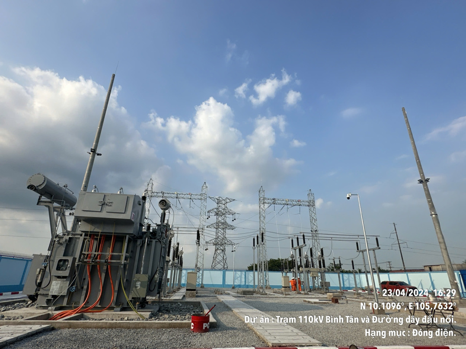 Trạm biến &aacute;p 110 kV B&igrave;nh T&acirc;n, tỉnh Vĩnh Long Ảnh: Ho&agrave;ng Kh&ocirc;i