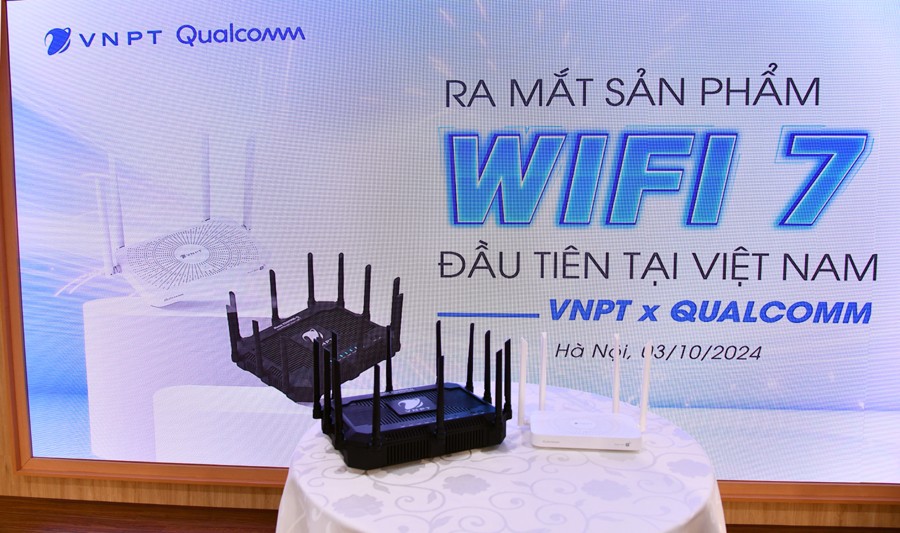 Thiết bị cung cấp dịch vụ internet tích hợp công nghệ WiFi 7 (XGS-PON WiFi 7) sử dụng các nền tảng Qualcomm 10G Fiber Gateway. Ảnh: Thu Quỳnh