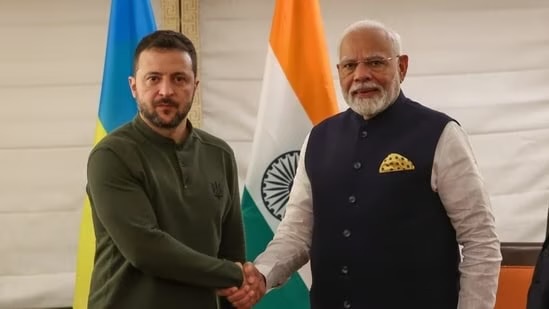 Tổng thống Ukraine Volodymyr Zelensky và Thủ tướng Ấn Độ Narendra Modi tham dự cuộc họp trong khuôn khổ Đại hội đồng Liên hợp quốc tại New York, Mỹ, ngày 23/9/2024. Ảnh: 