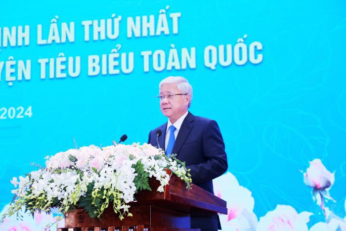 Chủ tịch Ủy ban Trung ương MTTQ Việt Nam Đỗ Văn Chiến ph&aacute;t biểu tại buổi lễ - Ảnh: Hải Yến