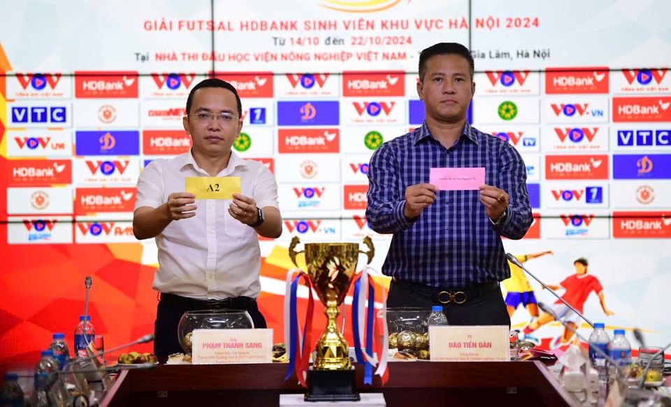 Bốc thăm chia bảng&nbsp;Giải futsal sinh vi&ecirc;n khu vực H&agrave; Nội năm 2024.