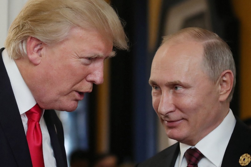 Tổng thống Nga Vladimir Putin v&agrave; &ocirc;ng Donald Trump. Ảnh: Sputnik