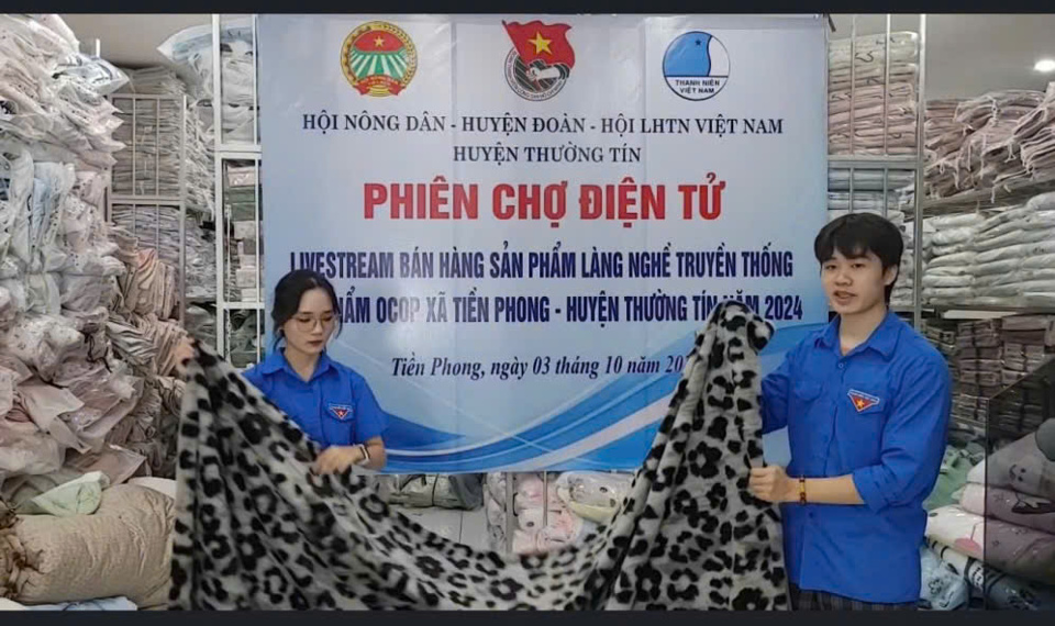 &nbsp;Phi&ecirc;n chợ điện tử giới thiệu sản phẩm x&atilde; Tiền Phong, huyện Thường T&iacute;n