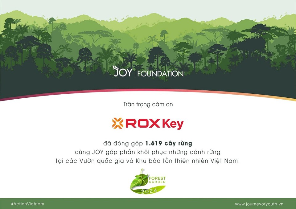 ROX Key chung tay phủ xanh những tán rừng cùng Joy Foundation - Ảnh 1