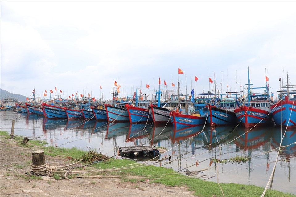 T&agrave;u thuyền neo đậu ven biển miền Trung.