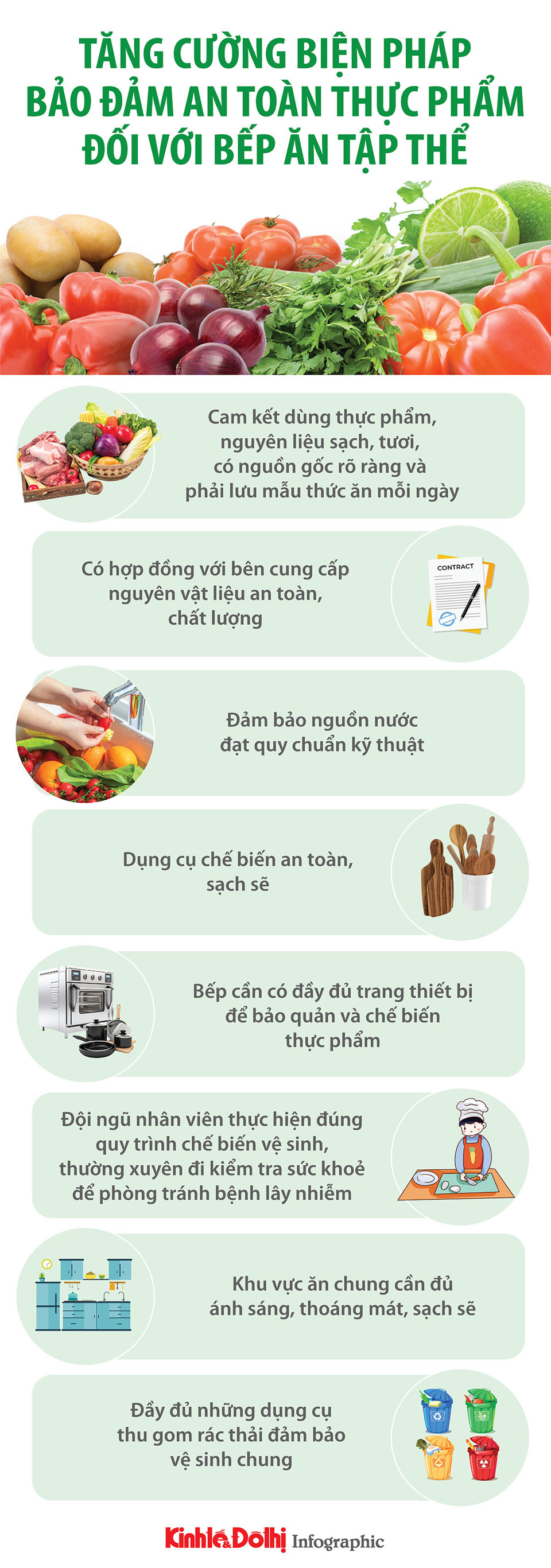 Tăng cường đảm bảo vệ sinh an toàn thực phẩm tại bếp ăn tập thể - Ảnh 1