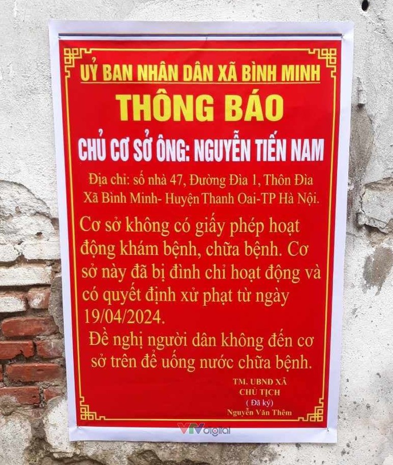 Thanh Oai: tăng mức phạt “thần y" chữa bách bệnh bằng nước lã - Ảnh 1