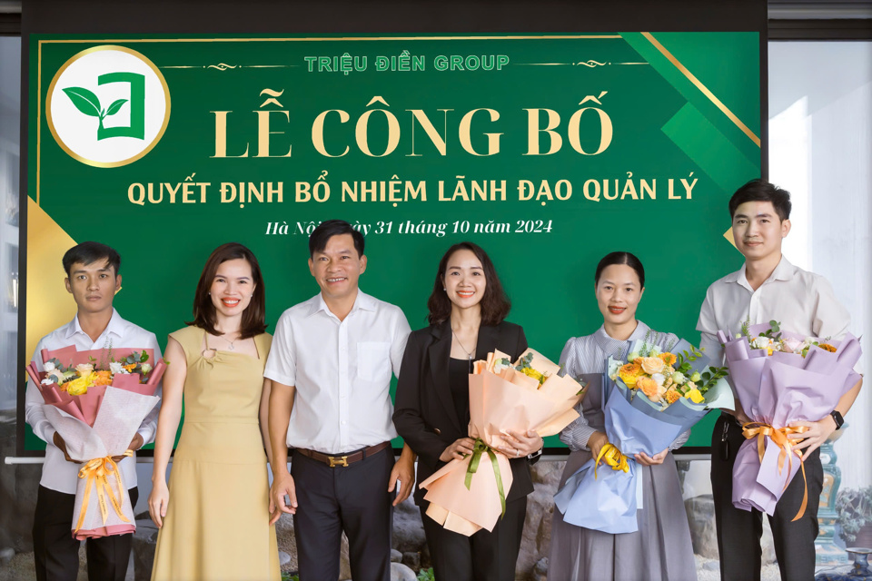 Triệu Điền Group bổ nhiệm nhiều l&atilde;nh đạo, quản l&yacute; mới.