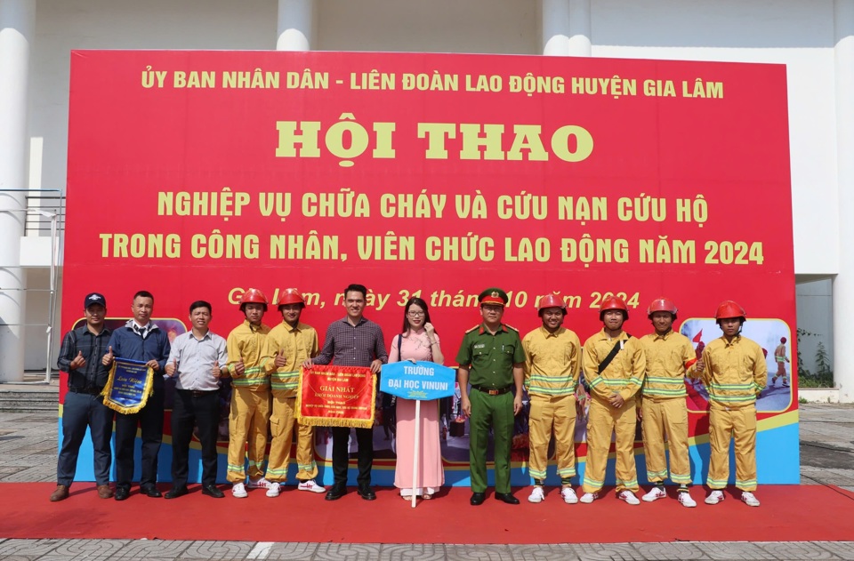 Gia Lâm: 32 đội tham gia hội thao nghiệp vụ chữa cháy, cứu nạn cứu hộ - Ảnh 5