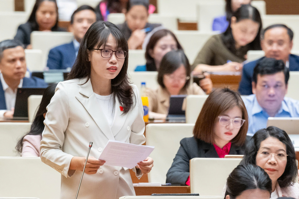 Đại biểu Trần Thị Quỳnh (Đo&agrave;n đại biểu Quốc hội tỉnh Nam Định) - Ảnh: Quochoi.vn