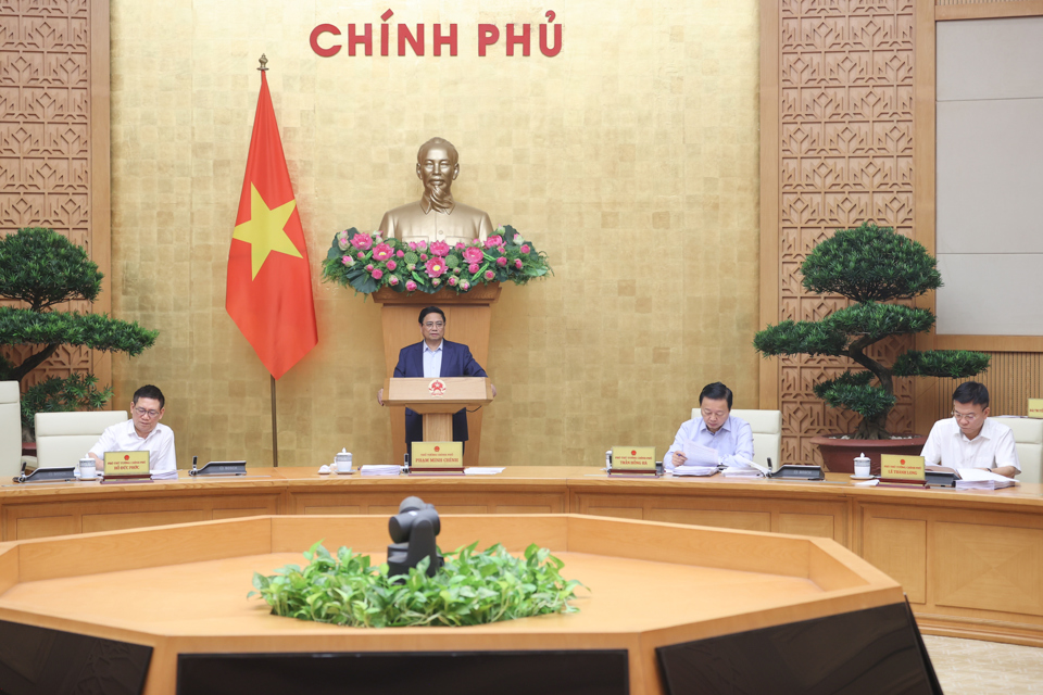 Thủ tướng Phạm Minh Ch&iacute;nh chủ tr&igrave; phi&ecirc;n họp Ch&iacute;nh phủ thường kỳ th&aacute;ng 10/2024, thảo luận nhiều nội dung quan trọng - Ảnh: VGP/Nhật Bắc &nbsp;