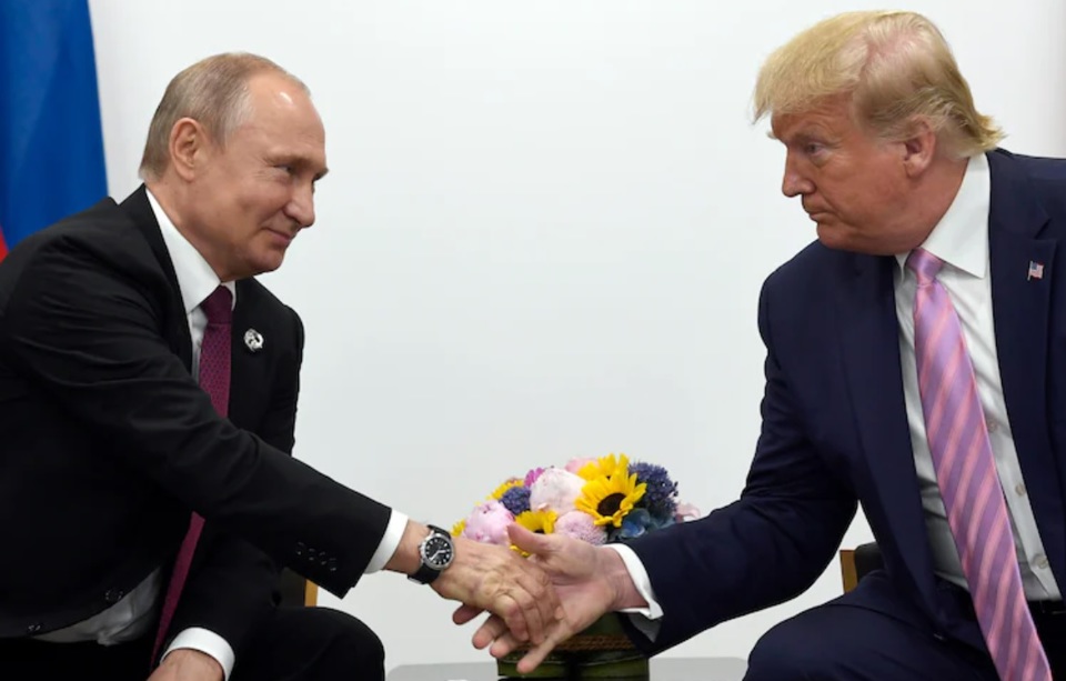 &Ocirc;ng Donald Trump v&agrave; Tổng thống Nga Vladimir Putin. Ảnh: WSP