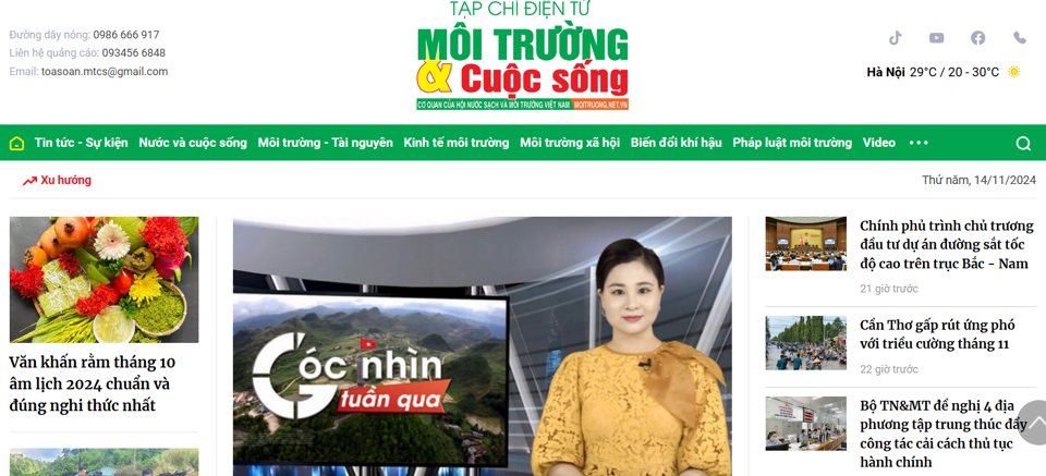 Tạp chí điện tử Môi trường và Cuộc sống bị xử phạt vì thực hiện không đúng tôn chỉ mục đích