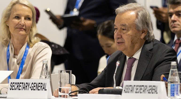 Tổng Thư k&yacute; Li&ecirc;n Hợp quốc Antonio Guterres ph&aacute;t biểu&nbsp;tại phi&ecirc;n họp