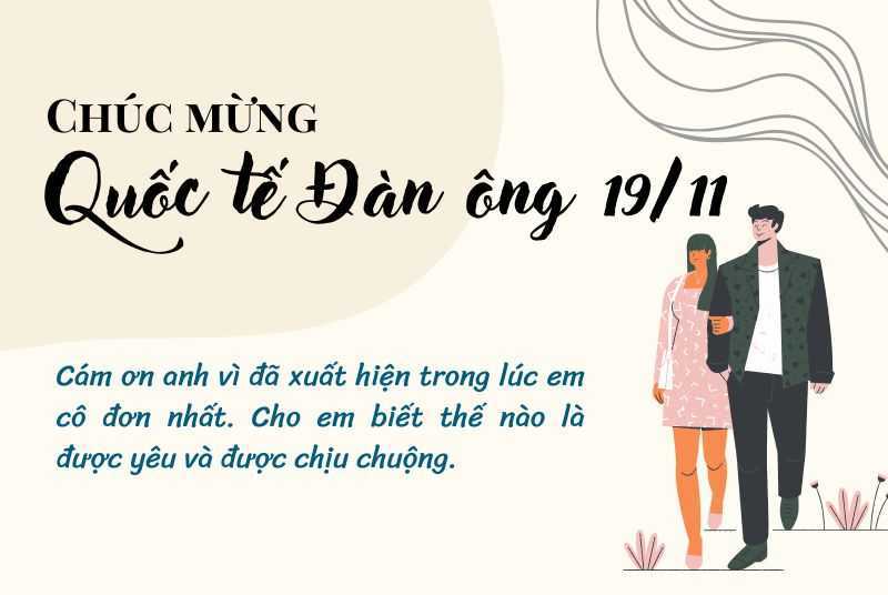 Lời chúc Ngày Quốc tế Đàn ông 19/11 ngắn gọn, ý nghĩa - Ảnh 3