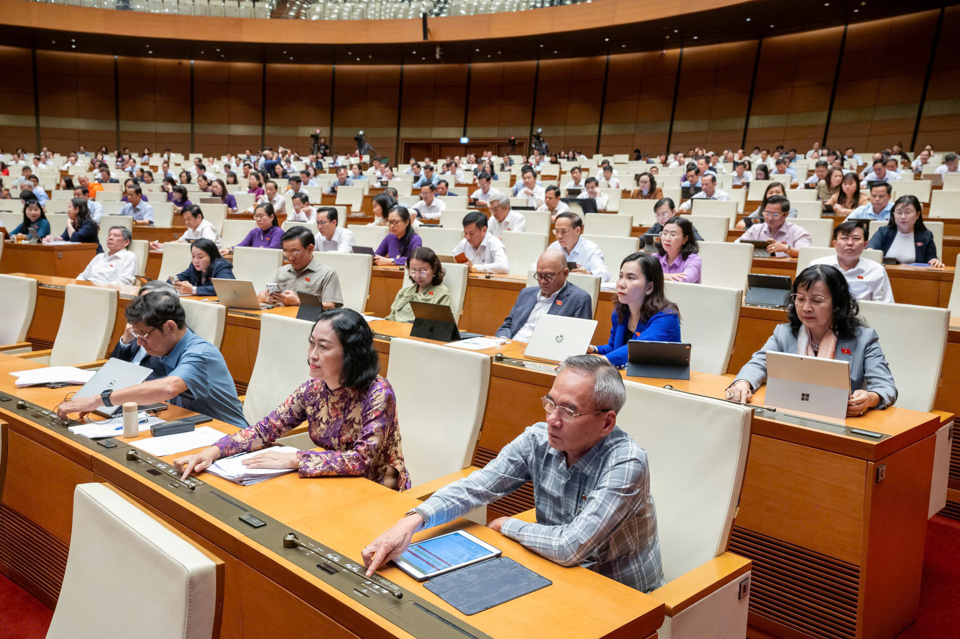 C&aacute;c đại biểu tiến h&agrave;nh biểu quyết