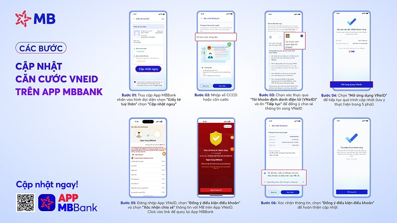 Hướng dẫn cập nhật căn cước VNeID tr&ecirc;n App MBBank.