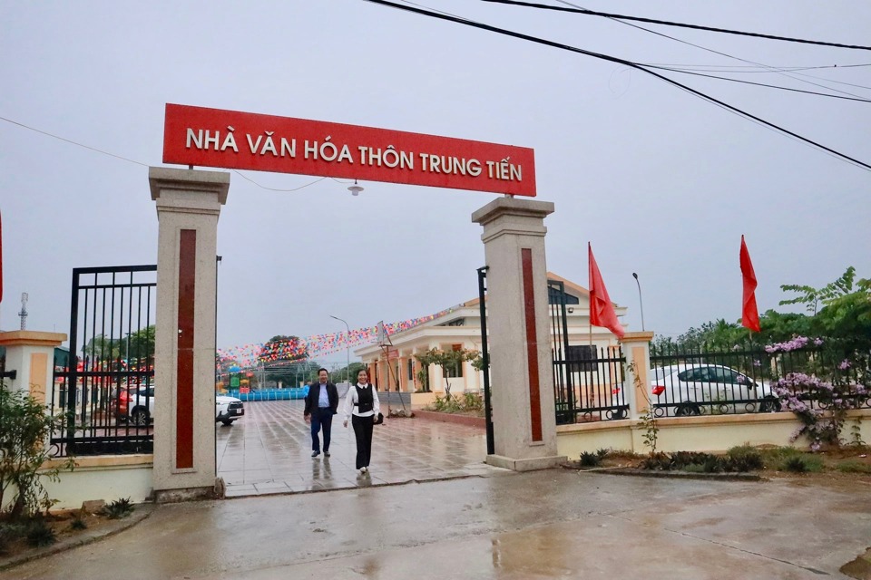 Nh&agrave; văn ho&aacute; th&ocirc;n Trung Tiến, x&atilde; Trần Ph&uacute; (huyện Chương Mỹ).