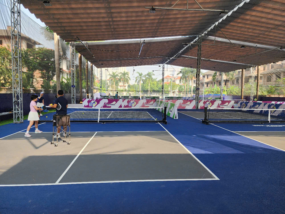 S&acirc;n pickleball Hoa Phượng x&acirc;y tr&ecirc;n đất dự &aacute;n tại x&atilde; An Kh&aacute;nh, huyện Ho&agrave;i Đức.