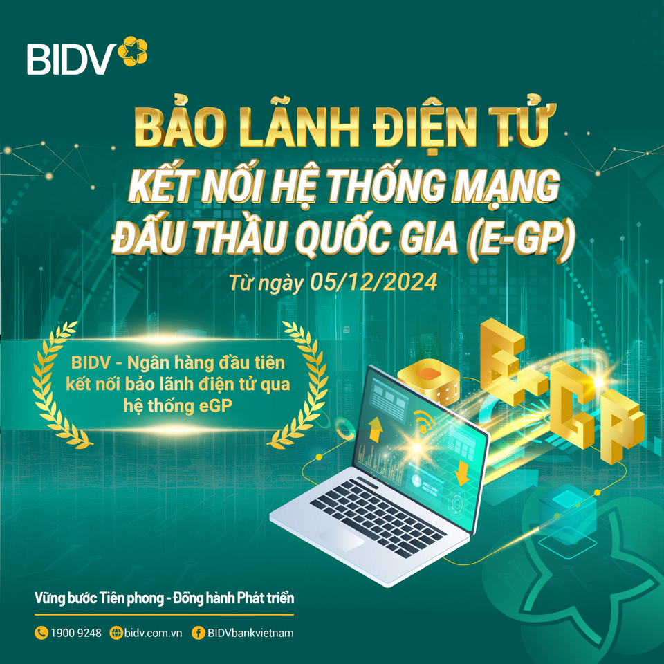 BIDV kết nối Mạng đấu thầu quốc gia triển khai bảo lãnh dự thầu điện tử - Ảnh 1