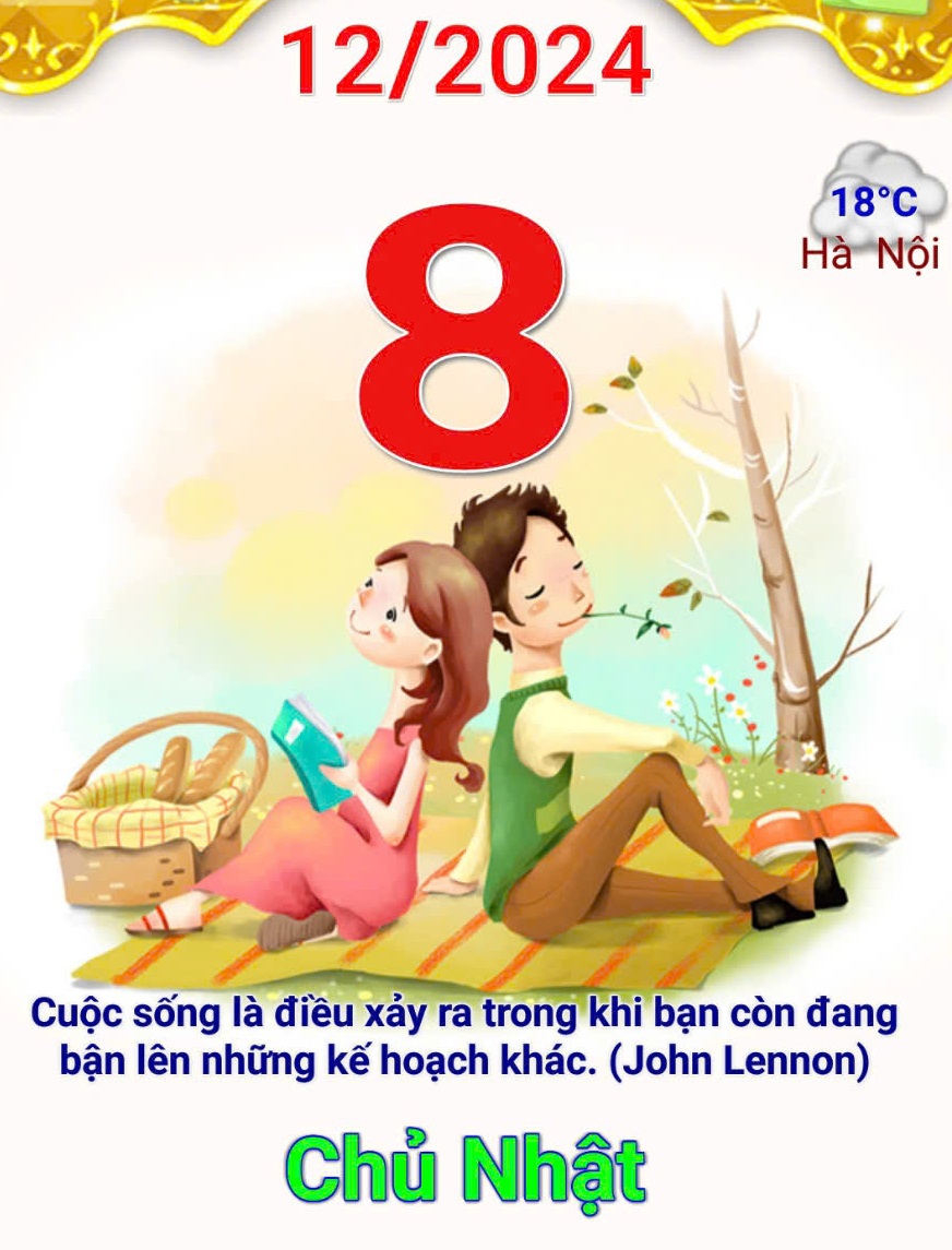 Lịch âm 8/12 chính xác nhất, lịch vạn niên ngày 8/12/2024 - Ảnh 1