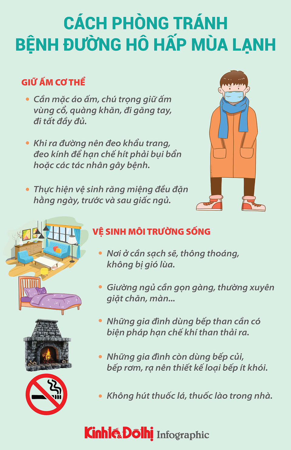 Cách phòng tránh bệnh đường hô hấp vào mùa lạnh - Ảnh 1