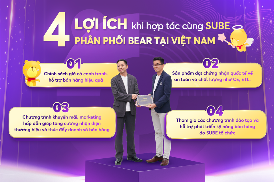 Với cam kết hỗ trợ to&agrave;n diện, SUBE mang đến cho c&aacute;c đại l&yacute;, nh&agrave; ph&acirc;n phối, cộng t&aacute;c vi&ecirc;n cơ hội gia tăng doanh số v&agrave; ph&aacute;t triển kinh doanh bền vững.