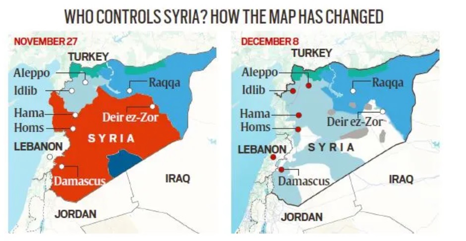 Ngay cả trong t&igrave;nh h&igrave;nh hỗn loạn đang diễn ra ở Trung Đ&ocirc;ng, sự thay đổi ở Syria vẫn rất mạnh mẽ. Ảnh: Indianexpress