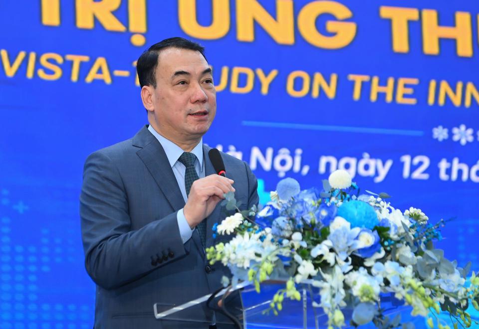 TS Nguyễn Ng&ocirc; Quang, Cục trưởng Cục Khoa học C&ocirc;ng nghệ v&agrave; Đ&agrave;o tạo, Bộ Y tế ph&aacute;t biểu tại buổi c&ocirc;ng bố. Ảnh: Việt Linh&nbsp;