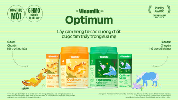 Vinamilk ch&iacute;nh thức t&aacute;i tung thương hiệu sữa Optimum với c&ocirc;ng thức chứa 6 HMO (Human Milk Oligosaccharides) đầu ti&ecirc;n tại Việt Nam.