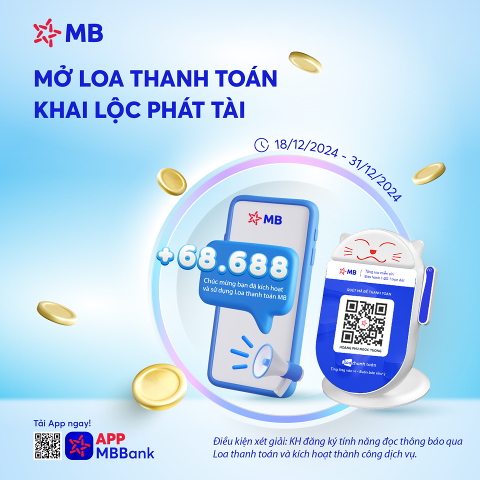 Loa Thanh toán MB - Giải pháp giao dịch thông minh cho mọi ngành nghề - Ảnh 1