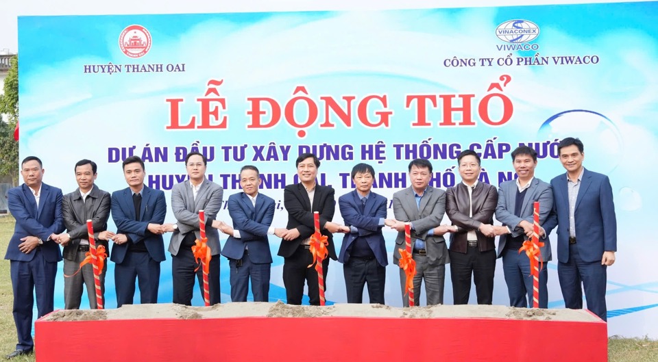 Dự &aacute;n x&acirc;y dựng mạng lưới cấp nước cho 11 x&atilde; huyện Thanh Oai c&oacute; tổng mức đầu tư 880 tỷ đồng;&nbsp;thực hiện từ th&aacute;ng 1/2025 đến qu&yacute; I/2026.