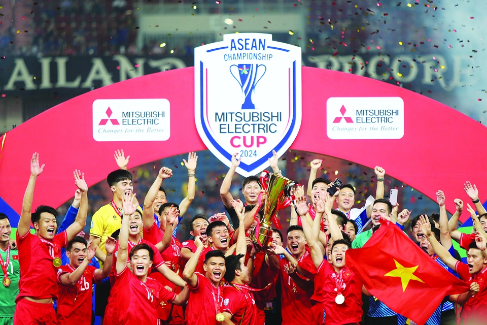 Tuyển Việt Nam gi&agrave;nh chức v&ocirc; địch ASEAN Cup 2024. Ảnh: Ngọc T&uacute;