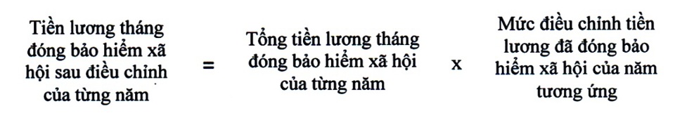 C&ocirc;ng thức t&iacute;nh tiền lương th&aacute;ng đ&atilde; đ&oacute;ng bảo hiểm x&atilde; hội năm 2025.