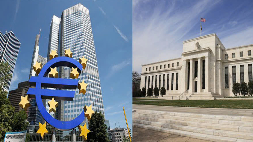 Năm 2025, Fed c&oacute; thể giữ nguy&ecirc;n hoặc thắt chặt l&atilde;i suất, trong khi ECB dự kiến sẽ tiếp tục cắt giảm khi tăng trưởng khu vực Eurozone vẫn yếu. Ảnh: Financialtribune